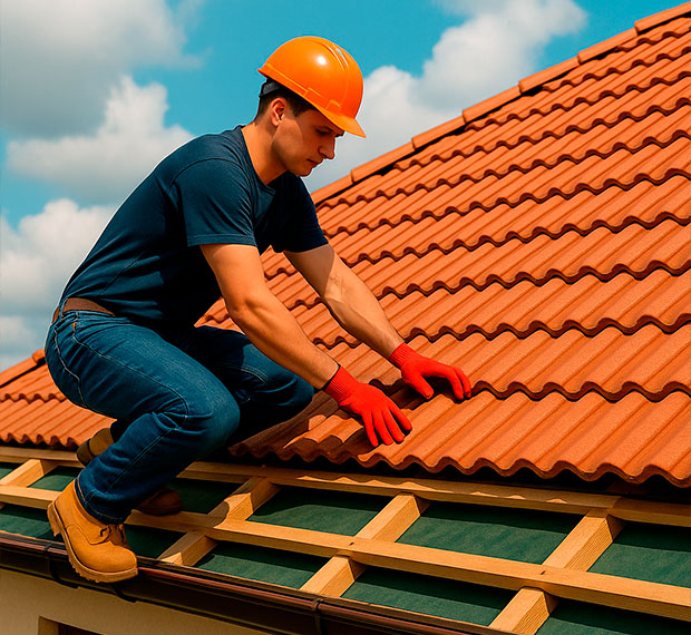 Кровля из цементно-песчаной черепицы в Ярославле