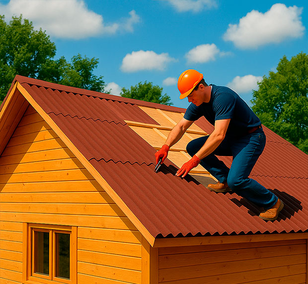 Монтаж кровли из ондулина в Ярославле