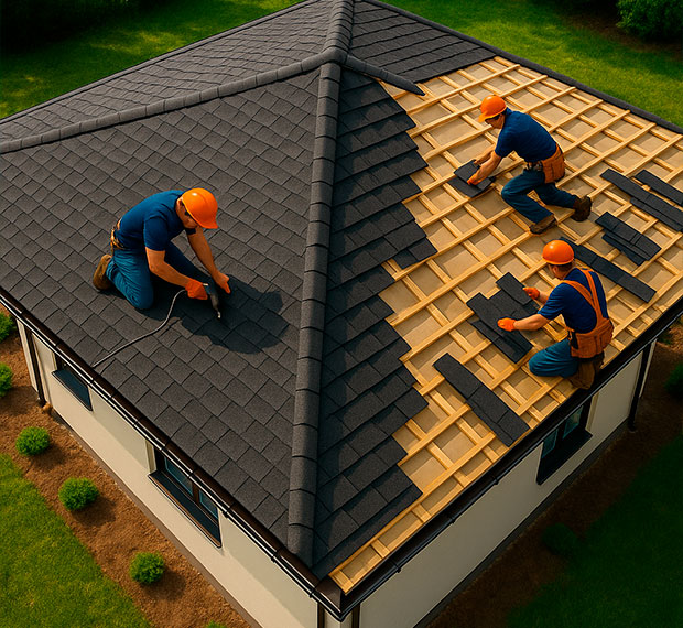 Монтаж четырехскатной крыши в Ярославле