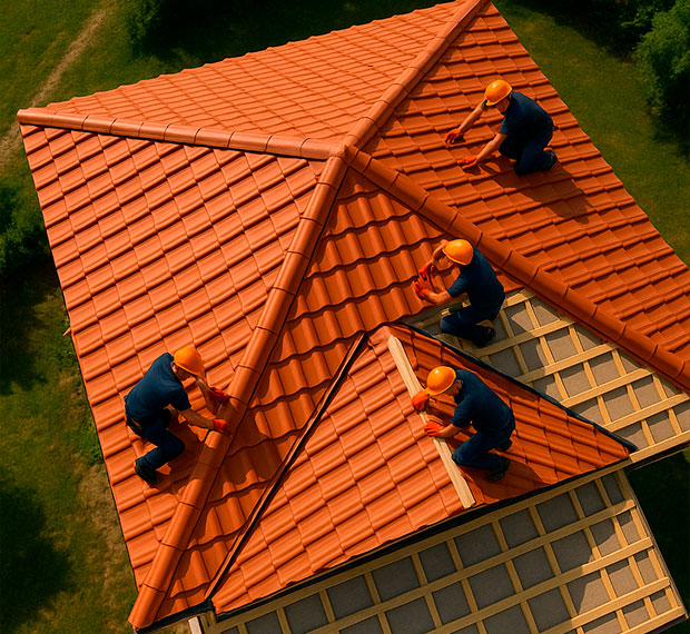 Монтаж 3-скатной крыши в Ярославле